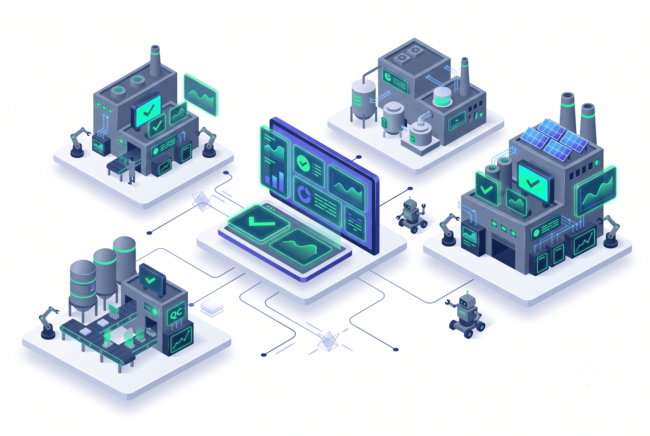Multiple plants connected to one platform