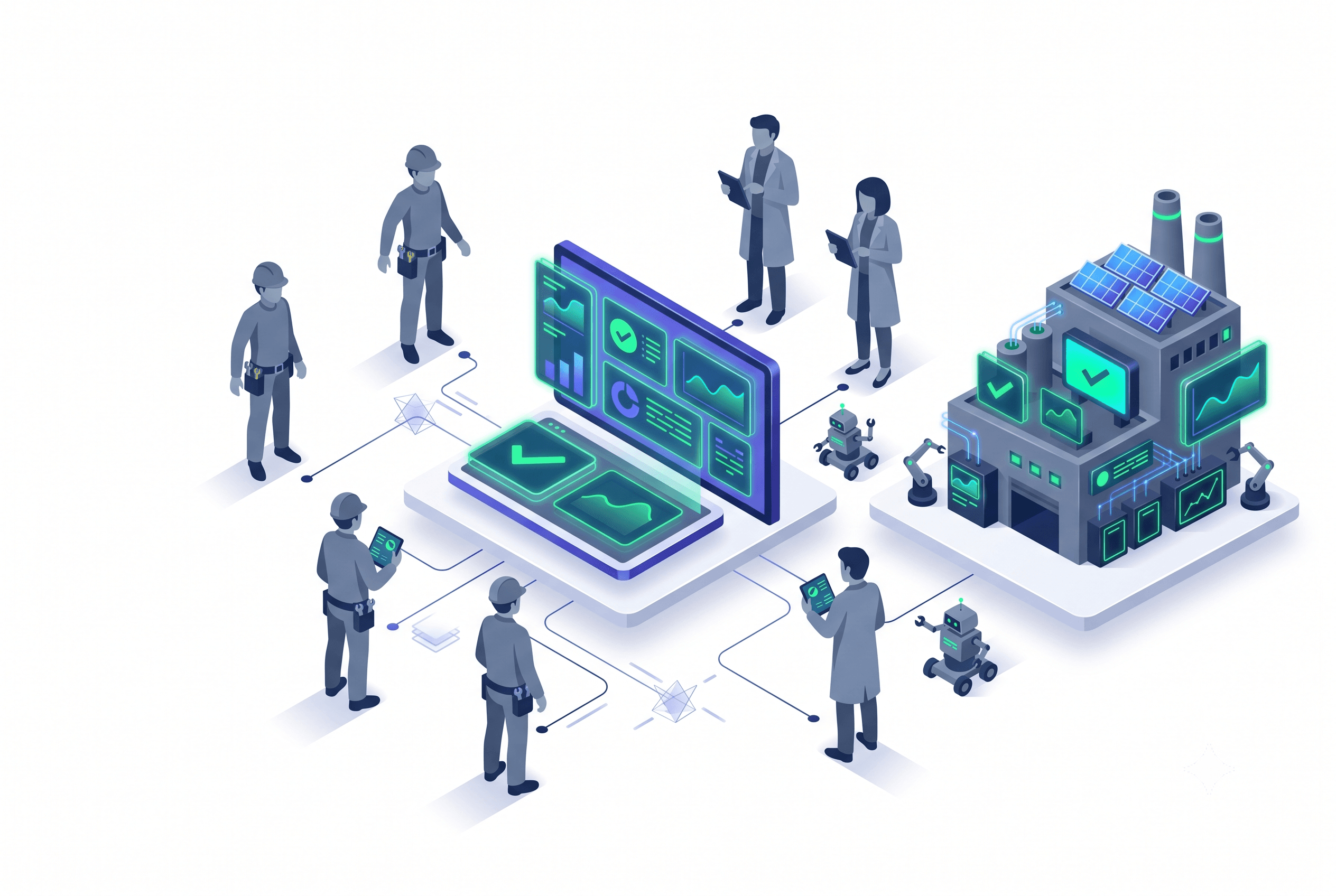 MaintOrbit team and platform illustration